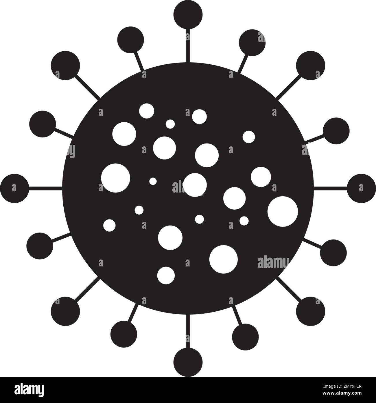 Modèle d'illustration de la conception de l'icône du coronavirus Illustration de Vecteur