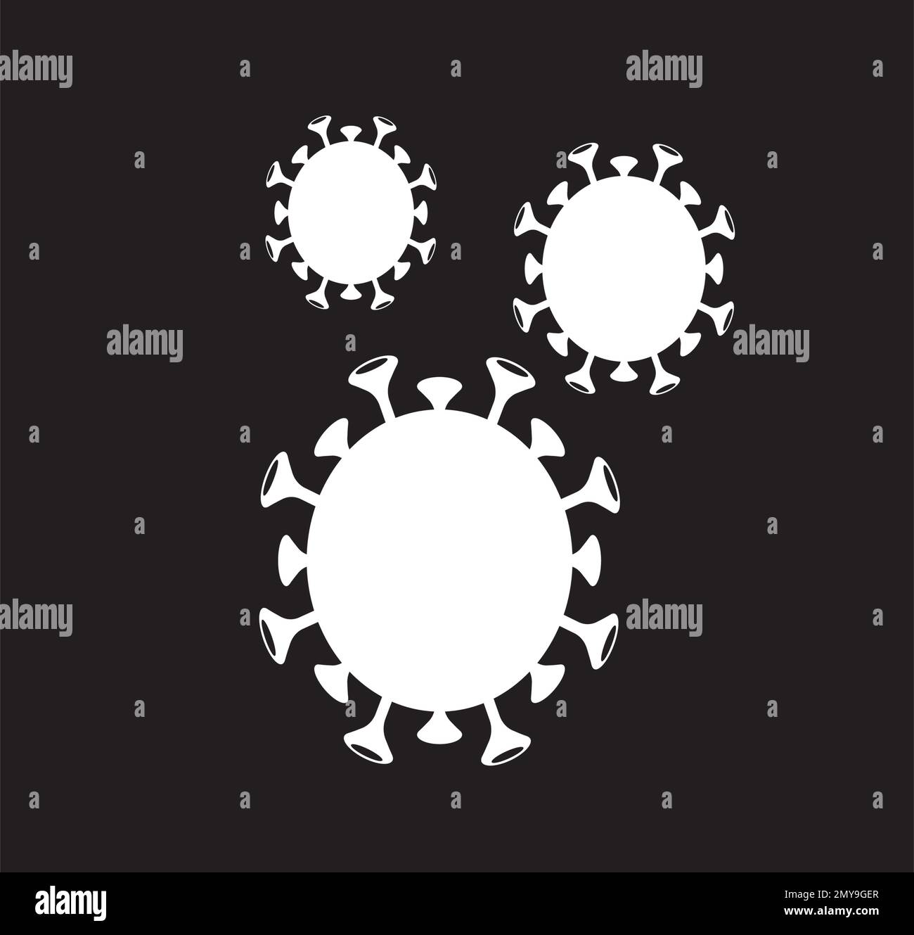 Modèle d'illustration de la conception de l'icône du coronavirus Illustration de Vecteur