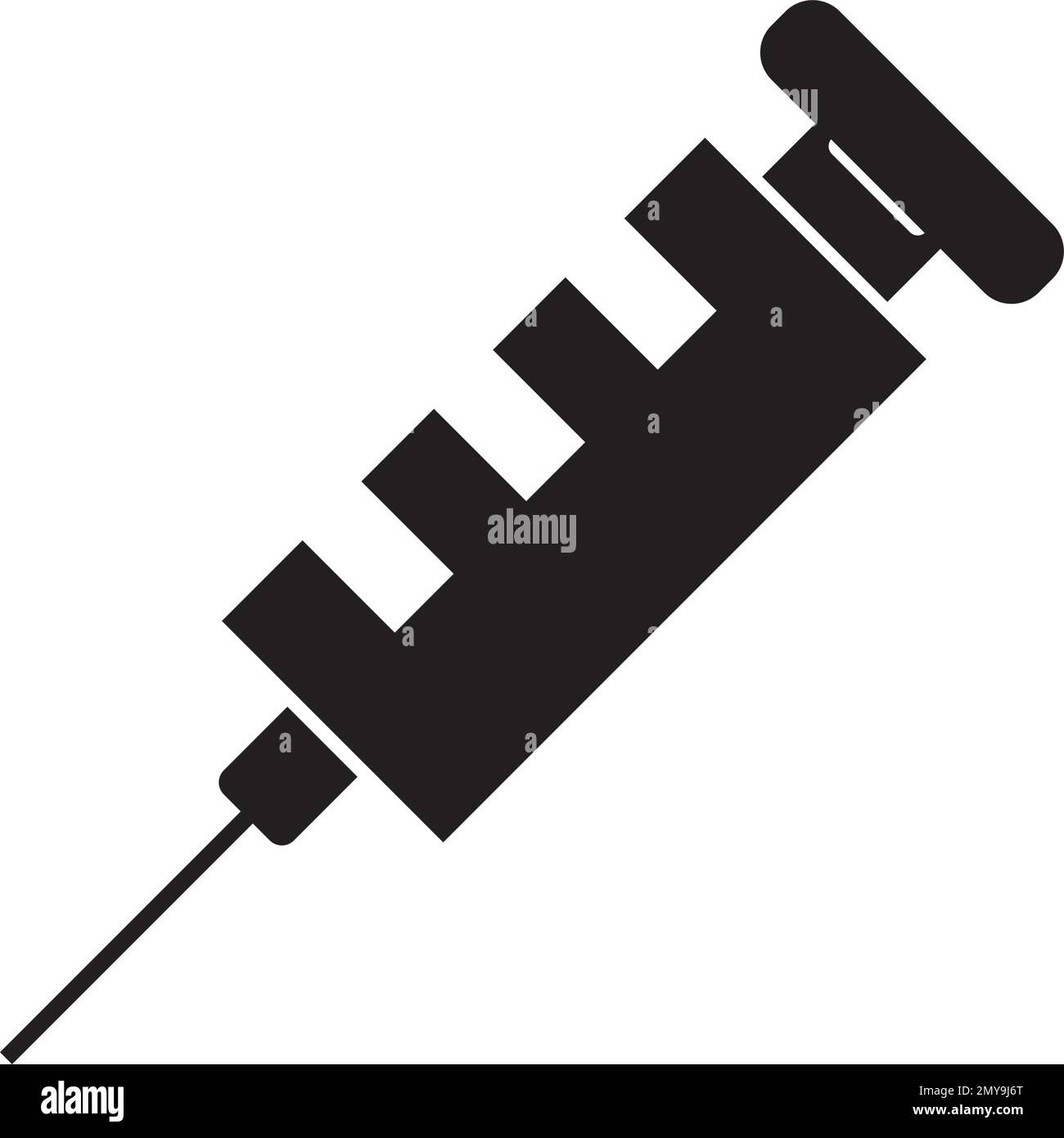 Icône linéaire de vaccination. Seringue avec flacon. Prévention commune du froid. Vaccination. Médicaments et pharmacie. Illustration de la ligne fine. Symbole de contour Illustration de Vecteur
