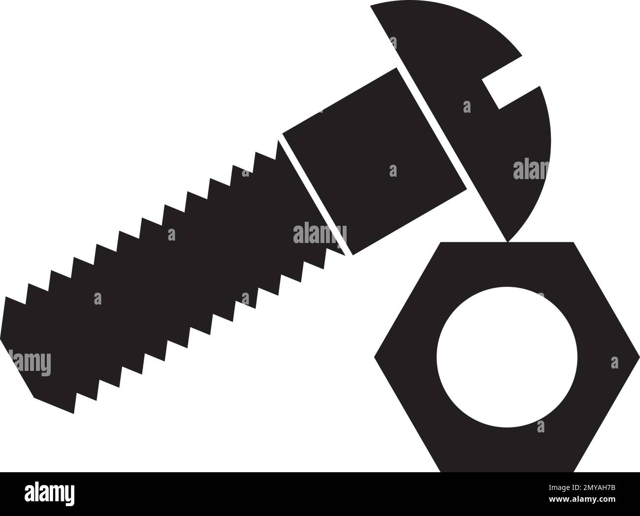 Boulon hexagonal Banque d'images vectorielles - Alamy
