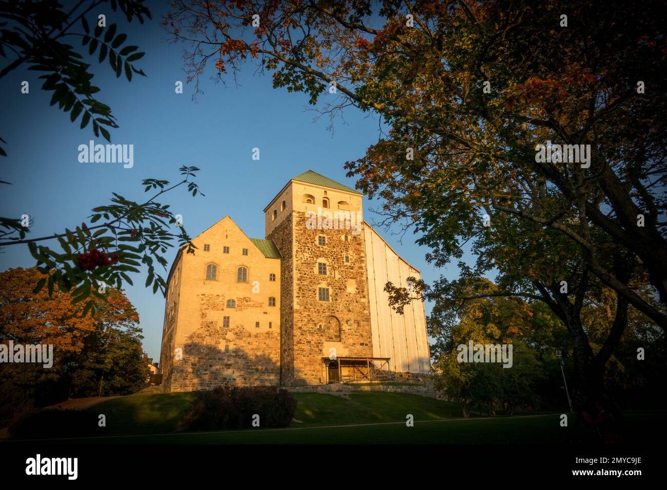Château de Turku en été en Finlande Banque D'Images