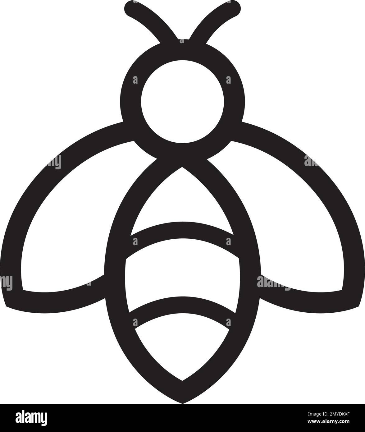 Modèle d'illustration vectoriel du logo Bee Illustration de Vecteur