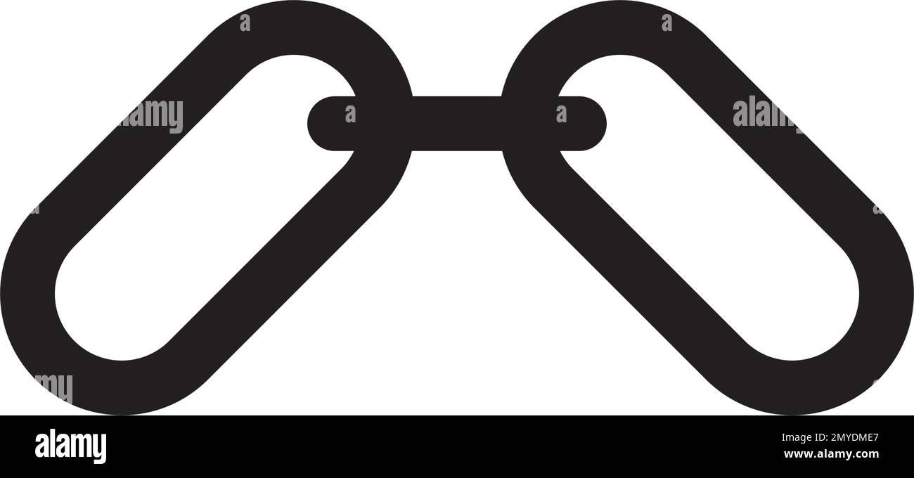 L'icône de la chaîne dans un style plat isolé sur fond gris. Symbole de connexion pour votre web site design, logo, l'app, l'assurance-chômage. Illustration vectorielle, EPS10. Illustration de Vecteur