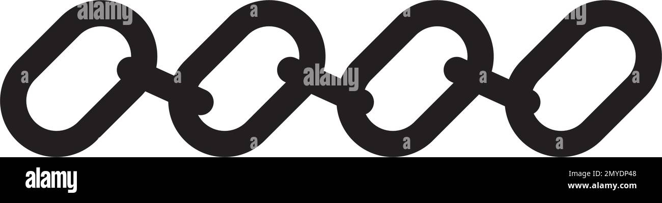 L'icône de la chaîne dans un style plat isolé sur fond gris. Symbole de connexion pour votre web site design, logo, l'app, l'assurance-chômage. Illustration vectorielle, EPS10. Illustration de Vecteur