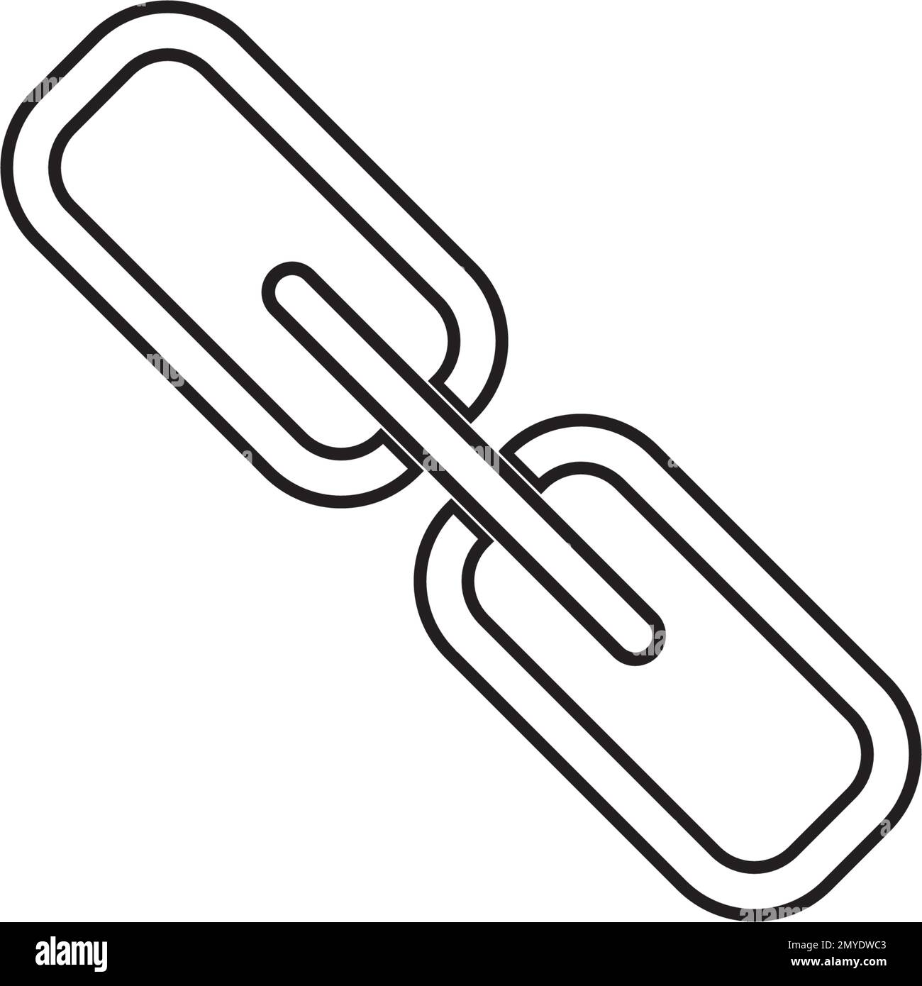 L'icône de la chaîne dans un style plat isolé sur fond gris. Symbole de connexion pour votre web site design, logo, l'app, l'assurance-chômage. Illustration vectorielle, EPS10. Illustration de Vecteur