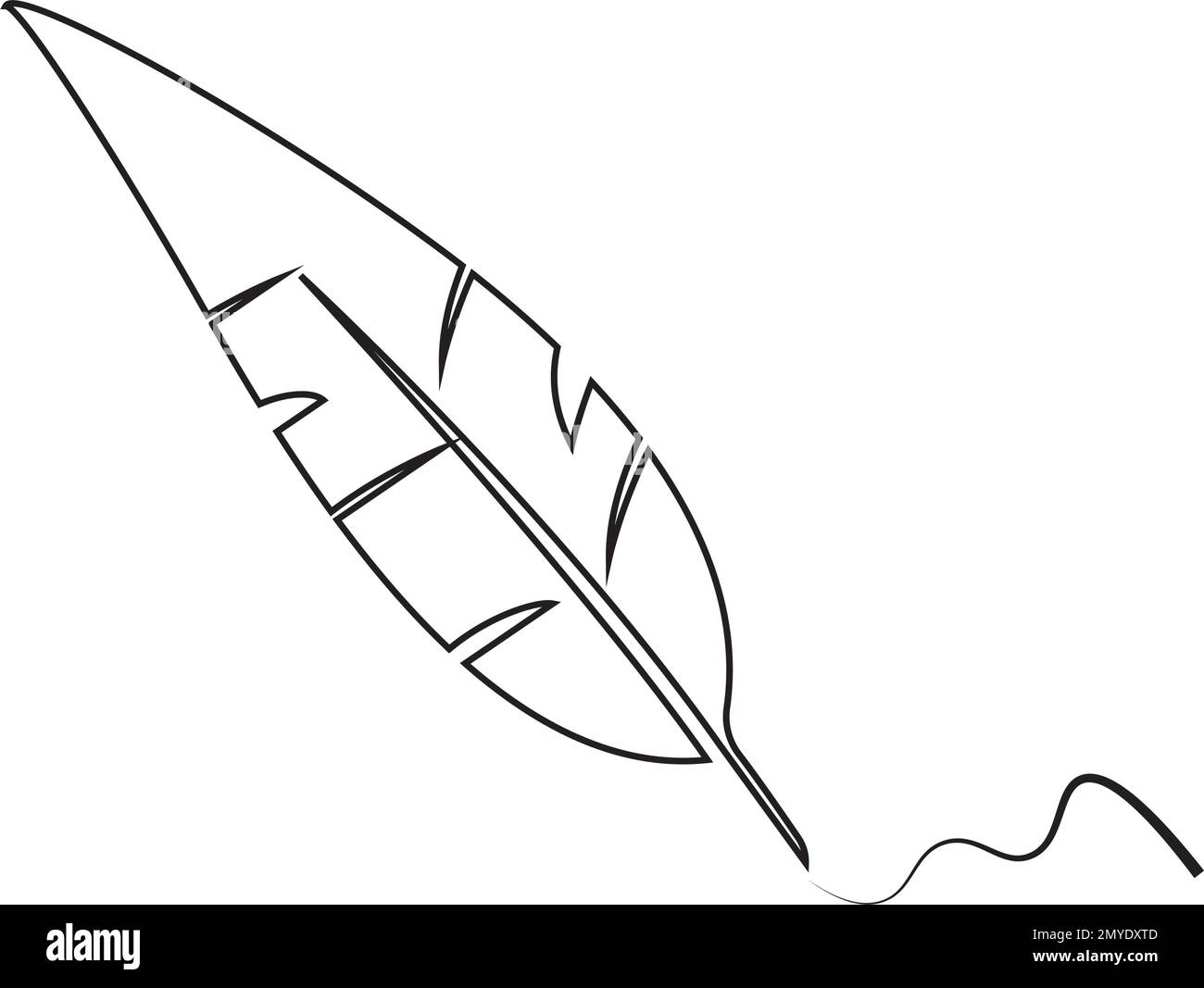 stylo plume signature logo modèle illustration vecteur Illustration de Vecteur