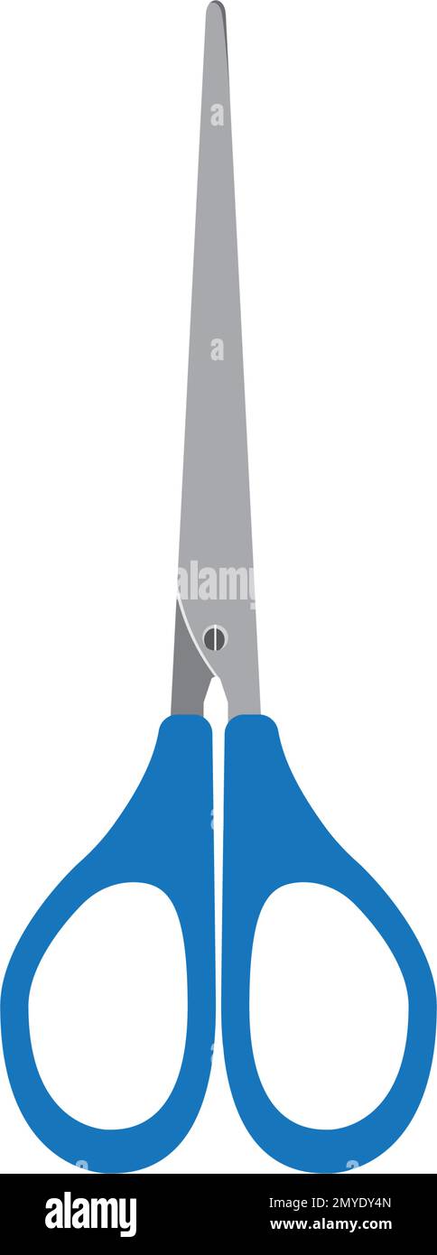 Symbole du logo en forme de ciseaux isolé sur fond blanc Illustration de Vecteur