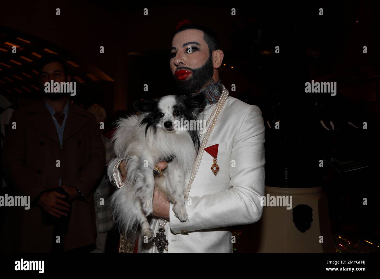 Harald Glöckler BEI der Anja Gockel Fashion Show 'even Senses' auf der Berlin Fashion week automne/hiver 2023 im Hotel Adlon Kempinski. Berlin, 18,0 Banque D'Images