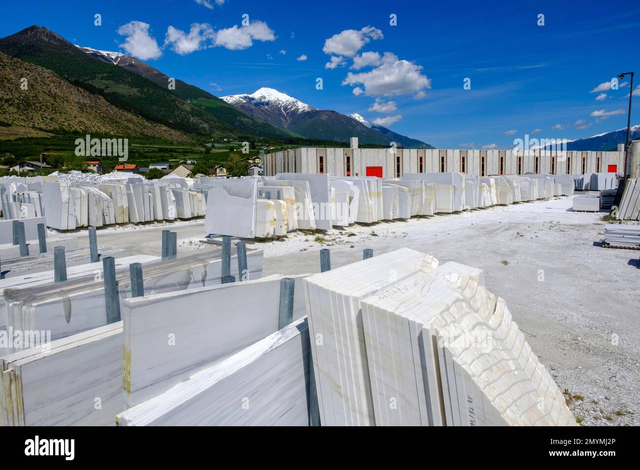 LAS, carrière, marbre, carrières de marbre, Vinschgau, Tyrol du Sud, Italie, Europe Banque D'Images