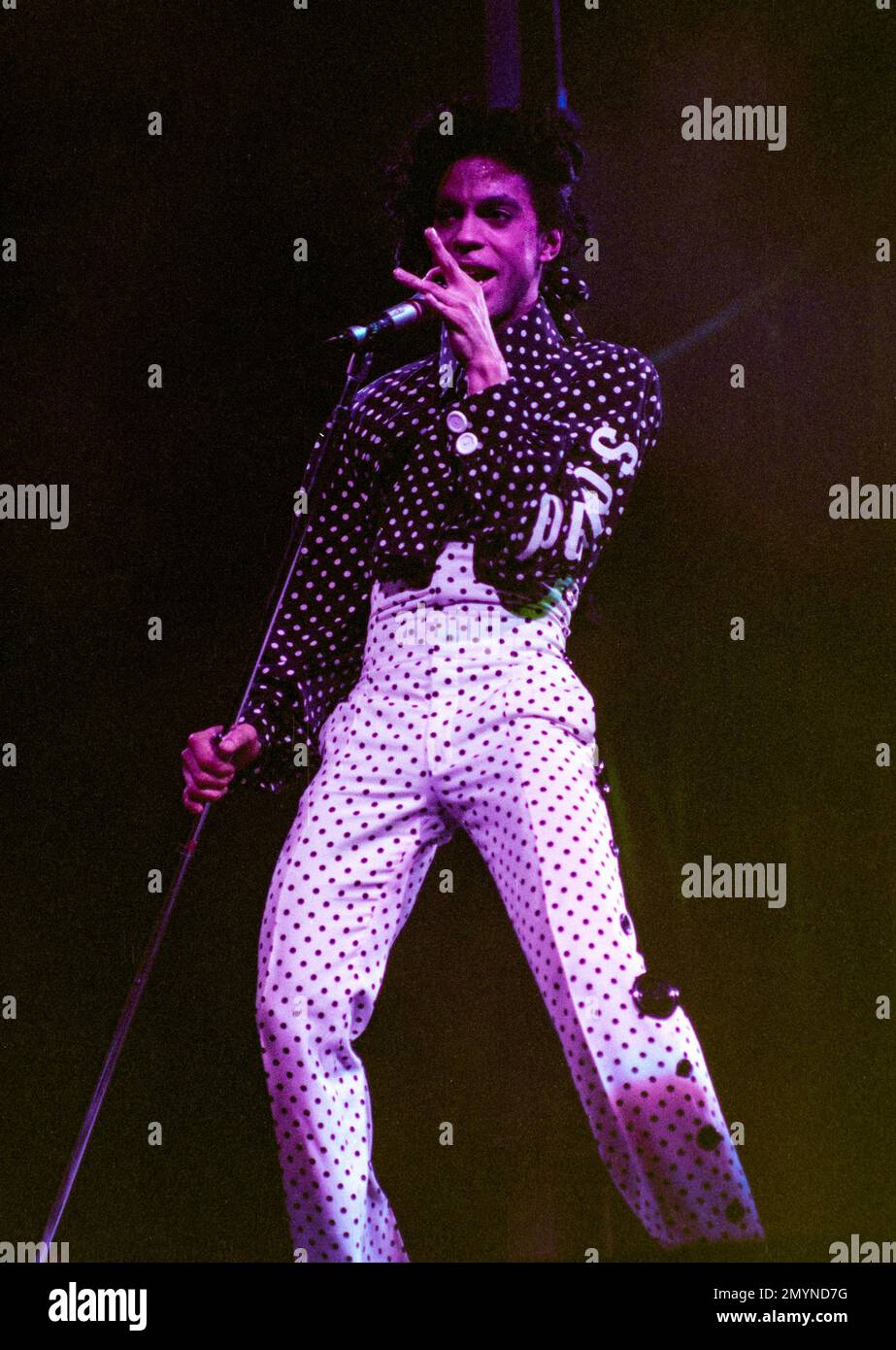 Prince en concert lors de la Lovesexy Tour à l'aréna du Coliseum du comté d'Oakland-Alameda à Oakland, Californie 11 novembre 1988 Credit: Ross Pelton/MediaPunch Banque D'Images