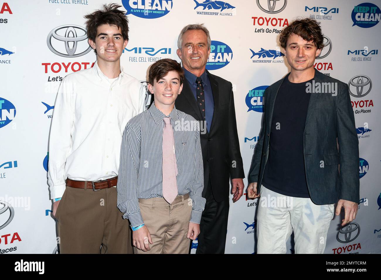 Conor Richard Kennedy, from left, Aiden Caohman Vieques Kennedy, Robert F. Kennedy, Jr. and ...