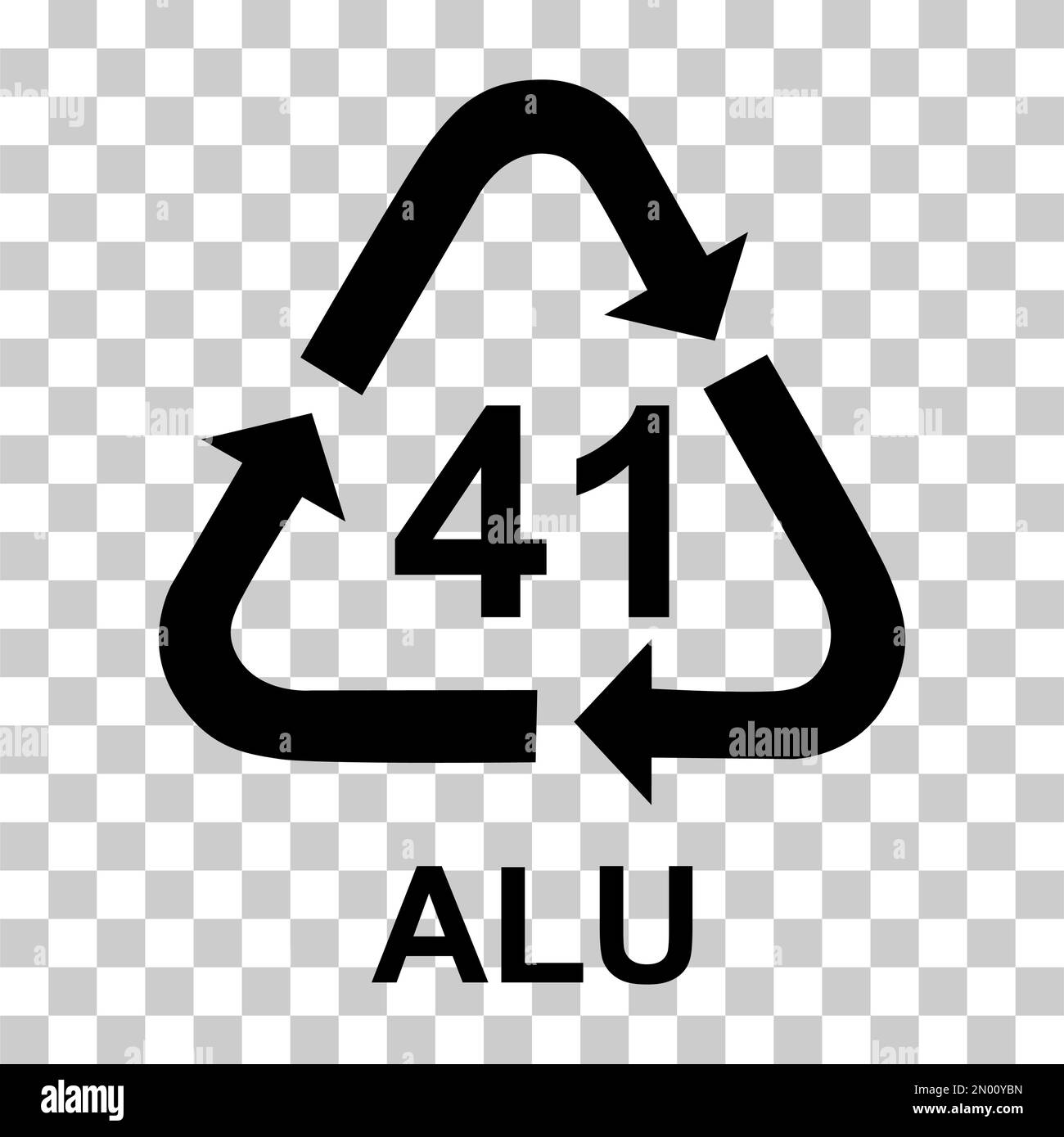 Symbole métaux, signe de recyclage écologique isolé sur fond blanc. Icône déchets d'emballages . Illustration de Vecteur