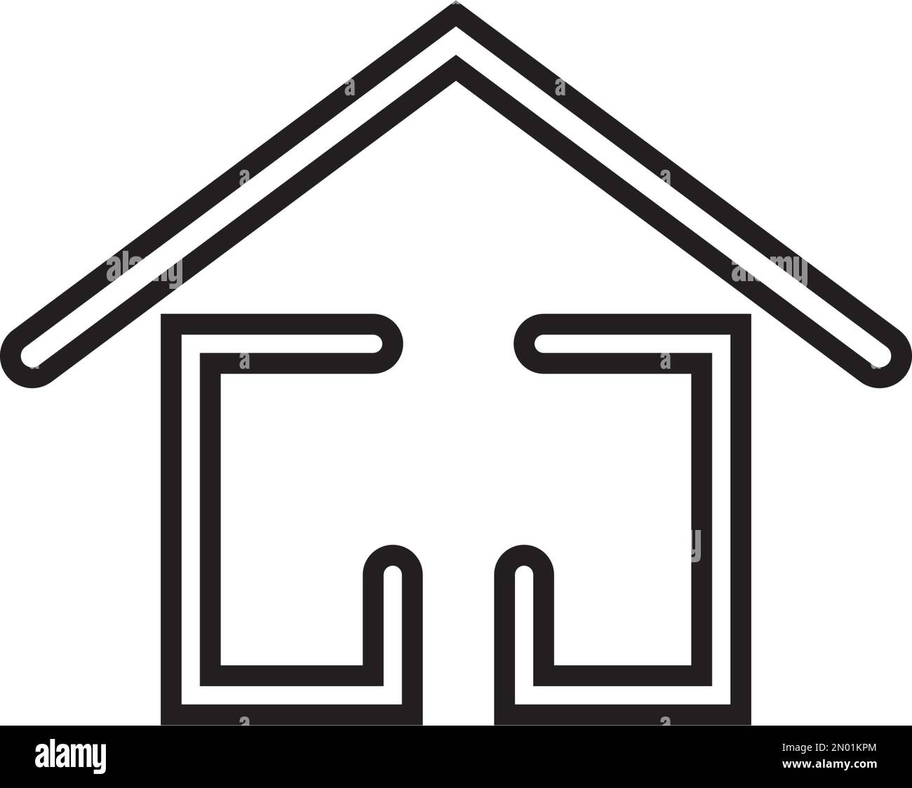 maison maison cottage icône vecteur logo design Illustration de Vecteur