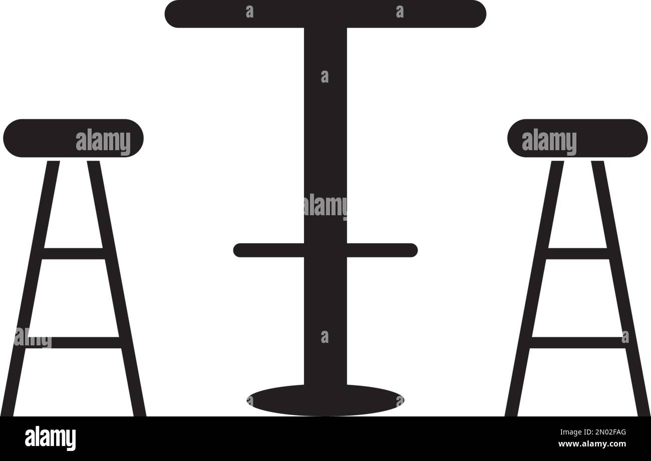 arrière-plan de conception d'illustration vectorielle d'icône de table et de chaises Illustration de Vecteur