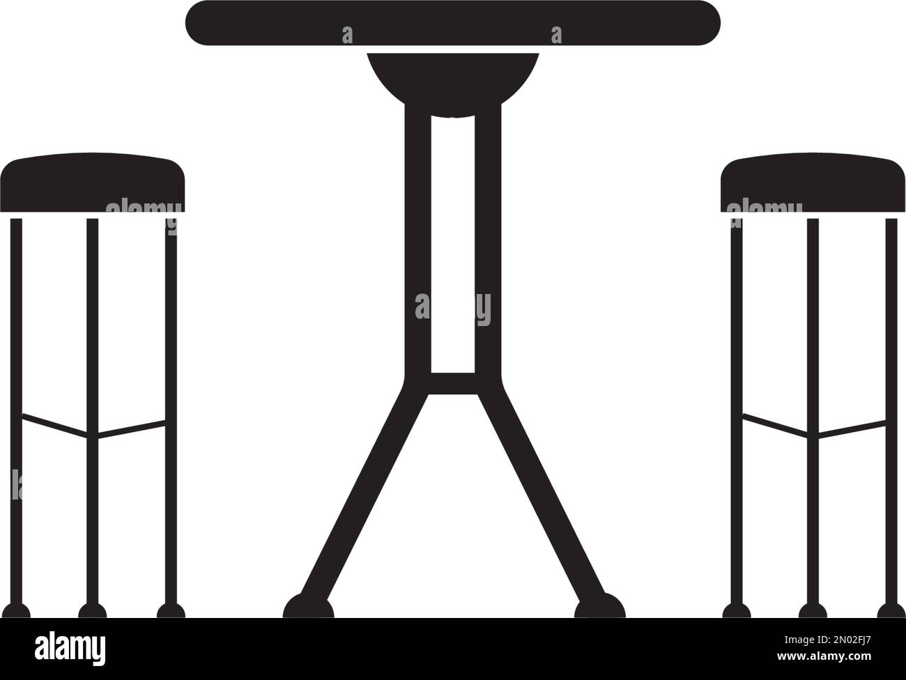 arrière-plan de conception d'illustration vectorielle d'icône de table et de chaises Illustration de Vecteur