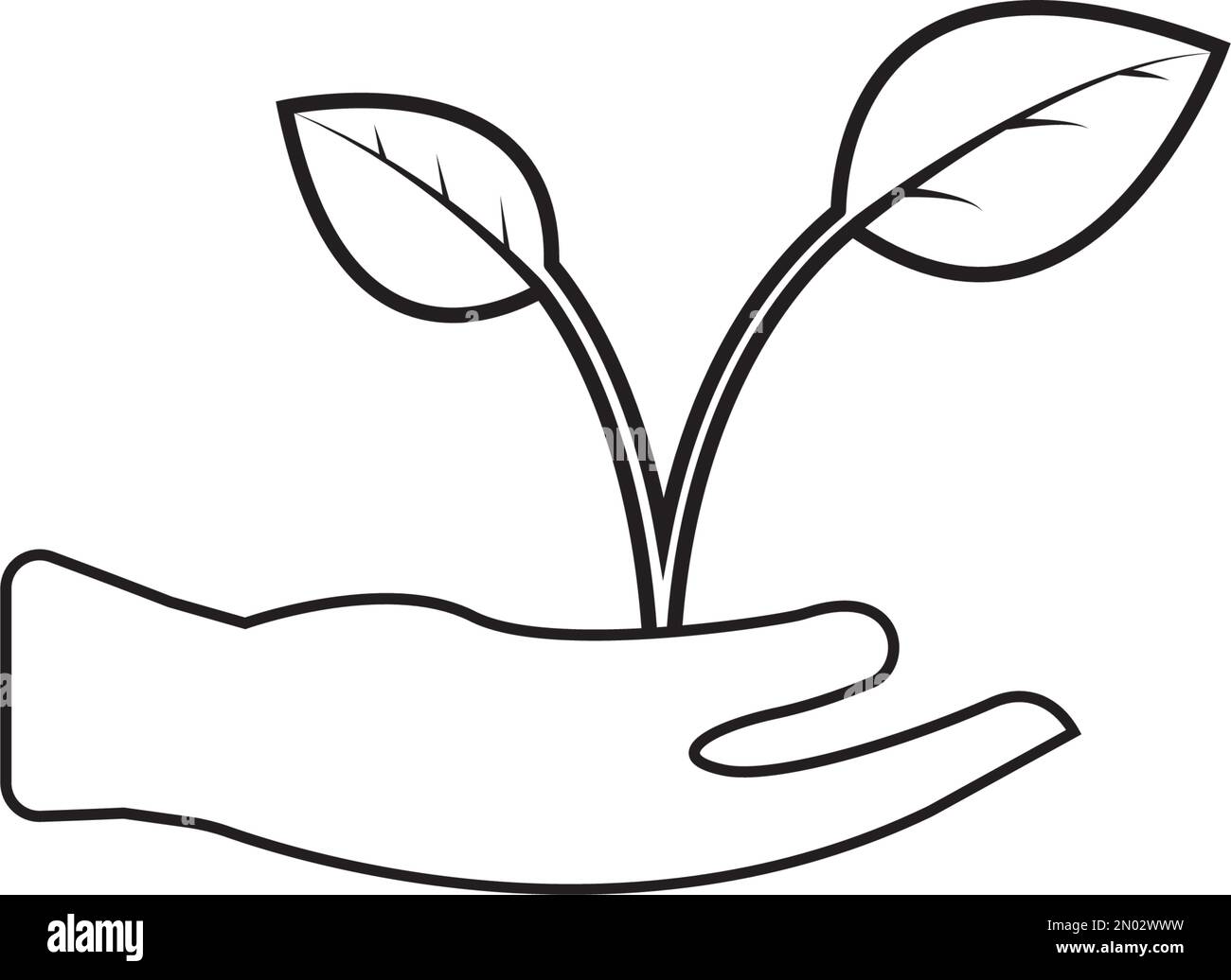 modèle d'arrière-plan d'illustration de conception vectorielle de logo de plante Illustration de Vecteur