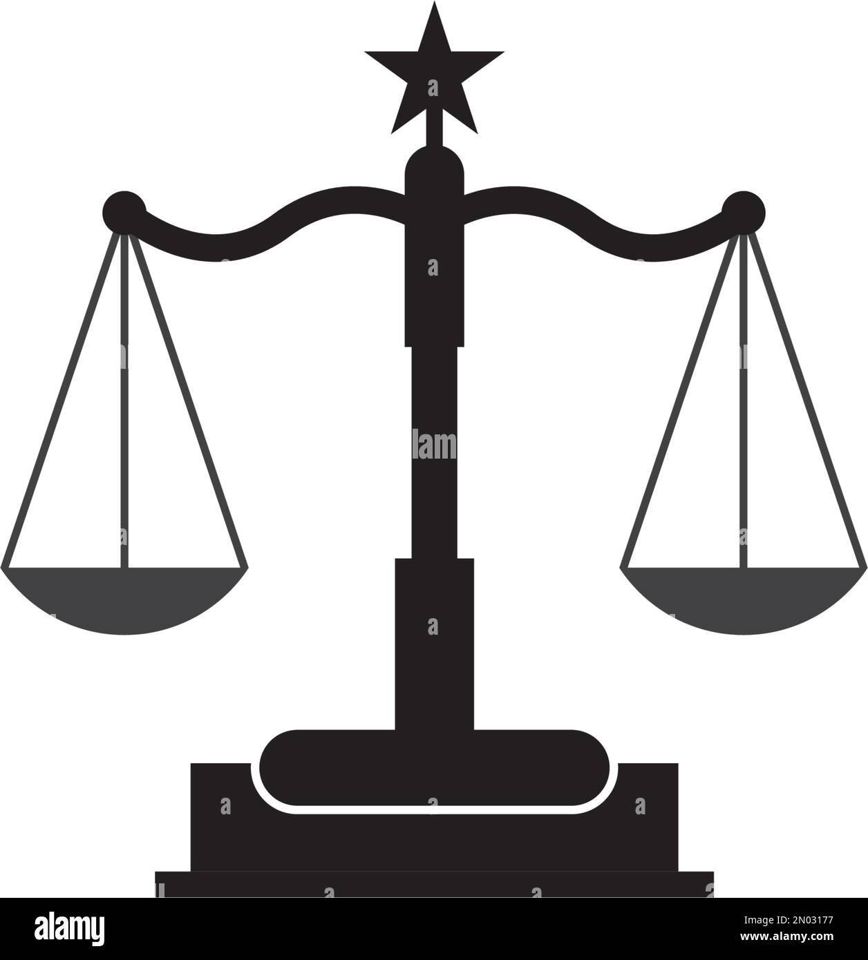 L'icône d'avocats, droit, design simple icône icône Justice, balance de la Justice illustration design Illustration de Vecteur