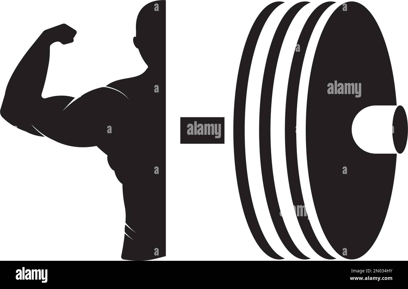 arrière-plan de l'illustration de la conception vectorielle du logo fitness Illustration de Vecteur