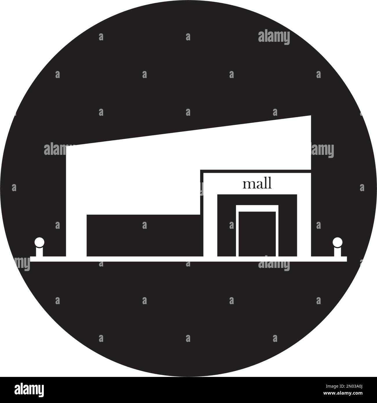 modèle de symbole d'illustration vectorielle d'icône de centre commercial Illustration de Vecteur