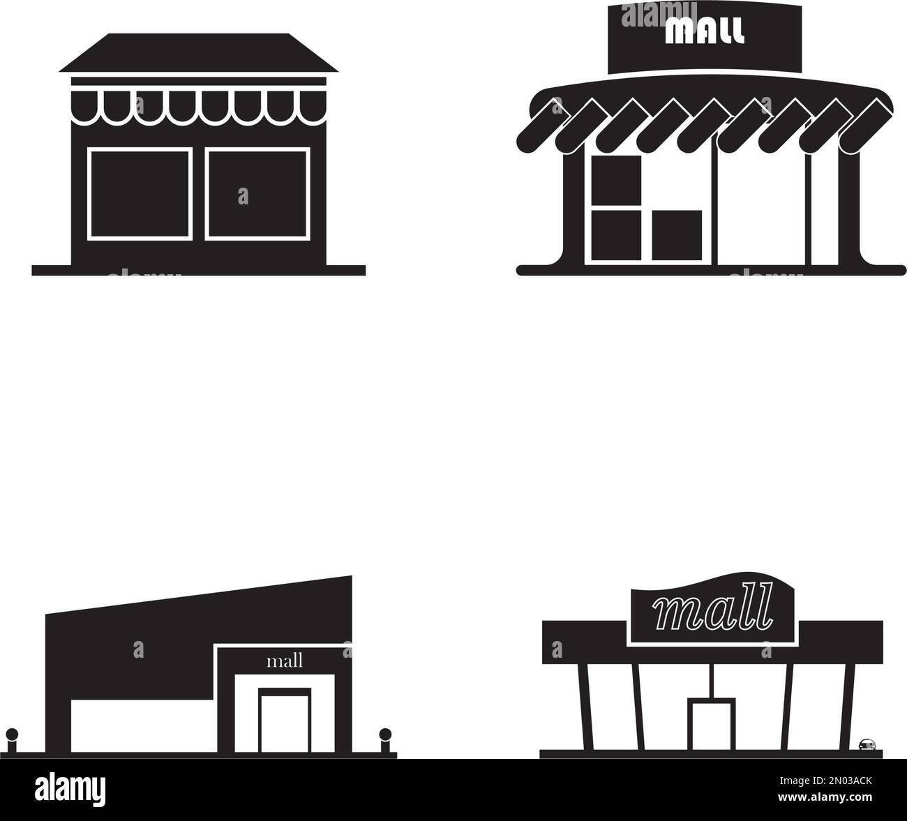 modèle de symbole d'illustration vectorielle d'icône de centre commercial Illustration de Vecteur
