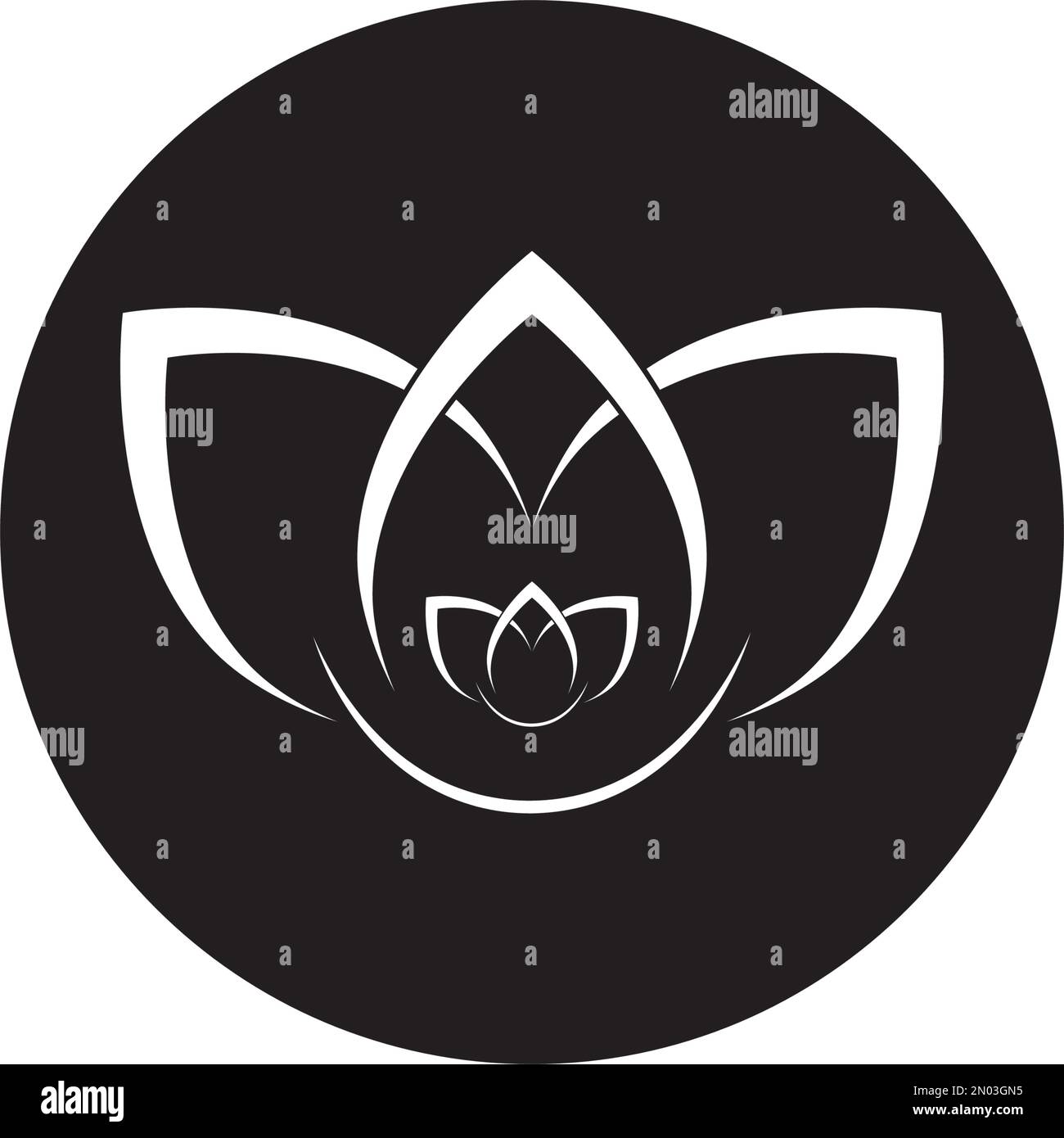 Modèle de logo fleurs de Lotus de beauté Vector Illustration de Vecteur