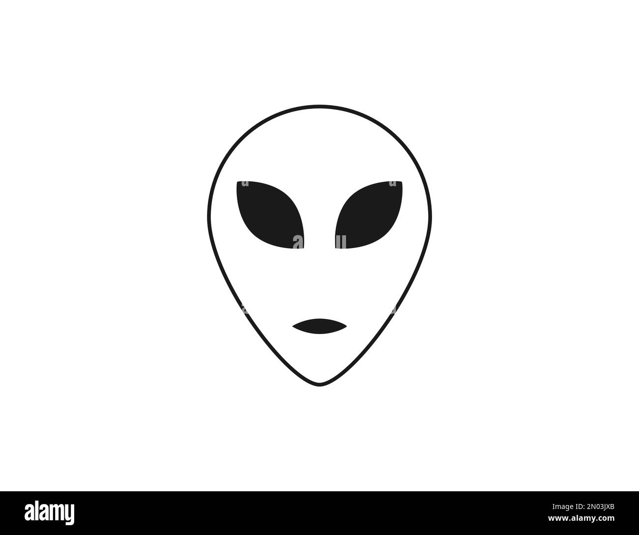 Tête extraterrestre, icône de caractère. Illustration vectorielle. Illustration de Vecteur