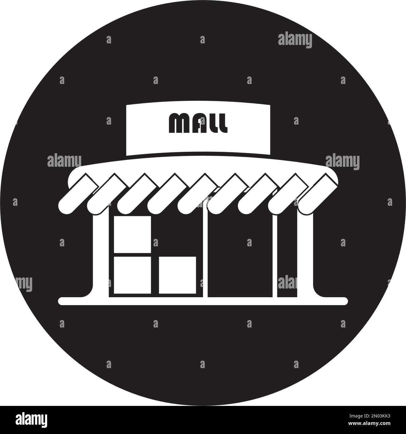 modèle de symbole d'illustration vectorielle d'icône de centre commercial Illustration de Vecteur