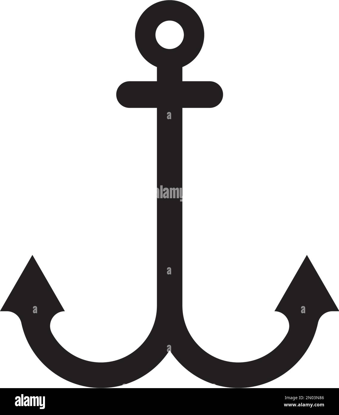 Modèle d'illustration de dessin vectoriel d'icône d'ancrage Illustration de Vecteur