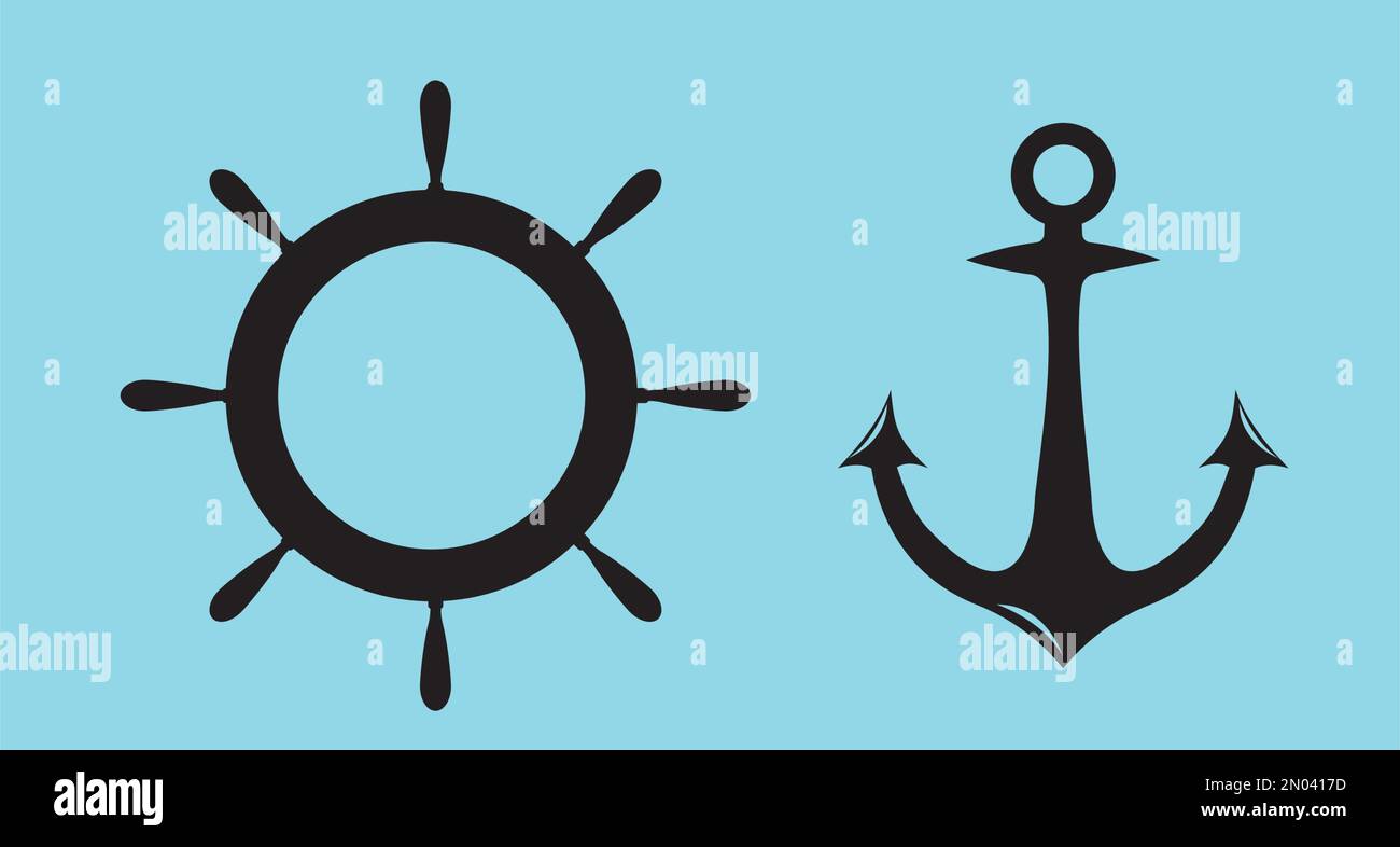 Modèle d'illustration de dessin vectoriel d'icône d'ancrage Illustration de Vecteur