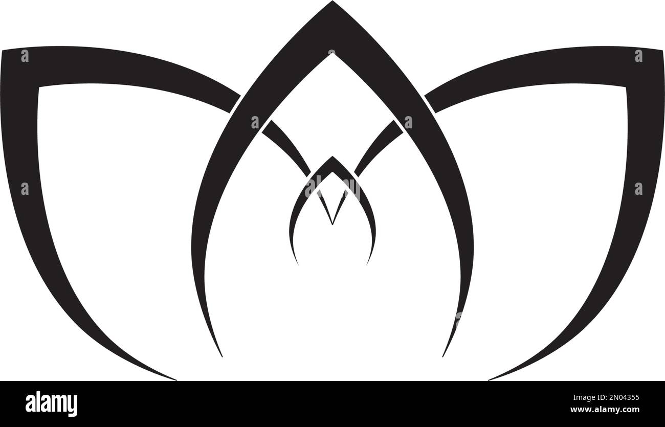 Modèle de logo fleurs de Lotus de beauté Vector Illustration de Vecteur