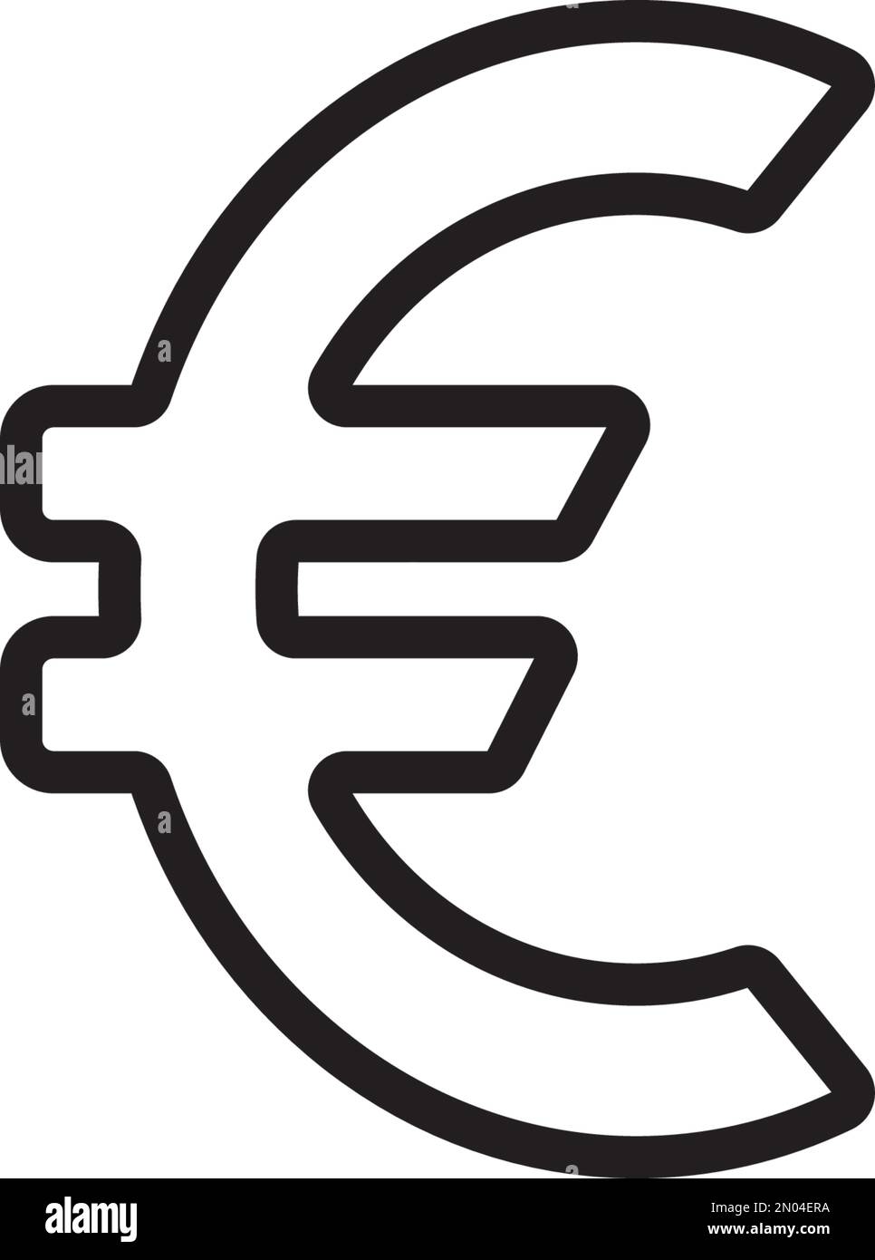 Illustration vectorielle d'icône de devise euro Illustration de Vecteur