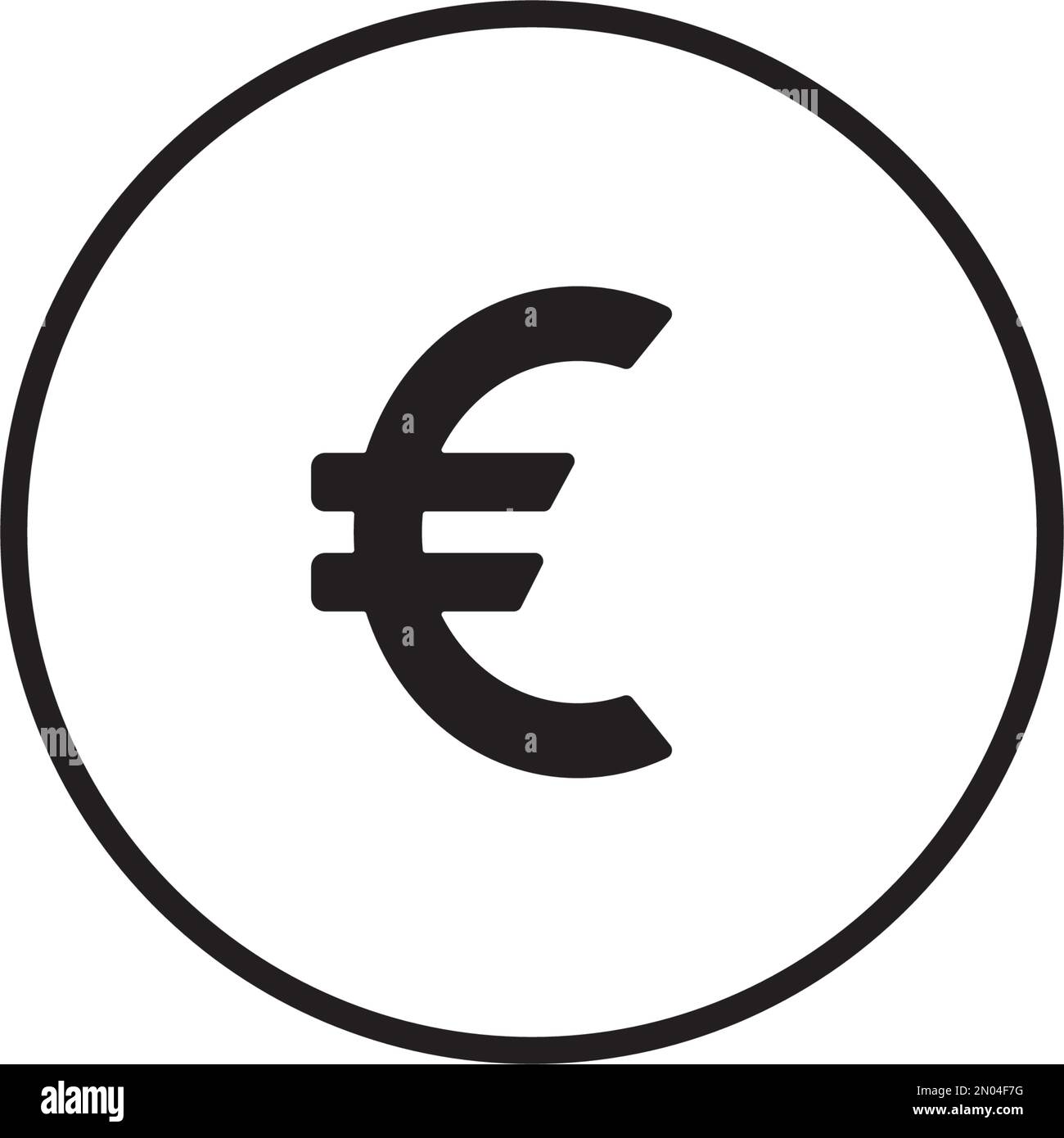 Illustration vectorielle d'icône de devise euro Illustration de Vecteur