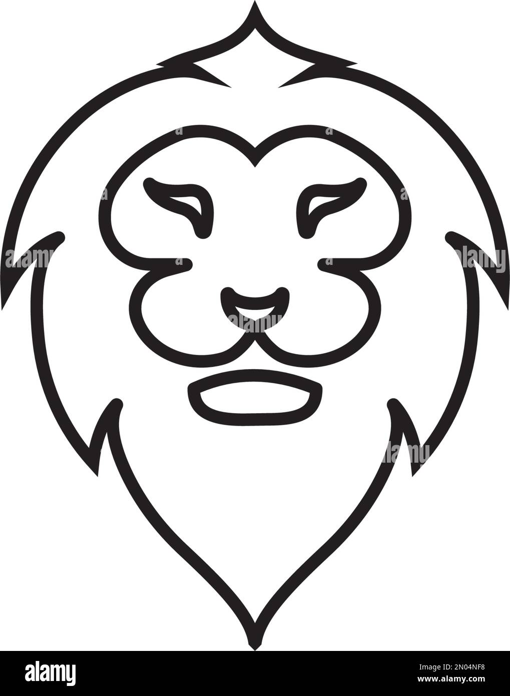 Modèle d'illustration de la conception vectorielle du logo Lion Illustration de Vecteur