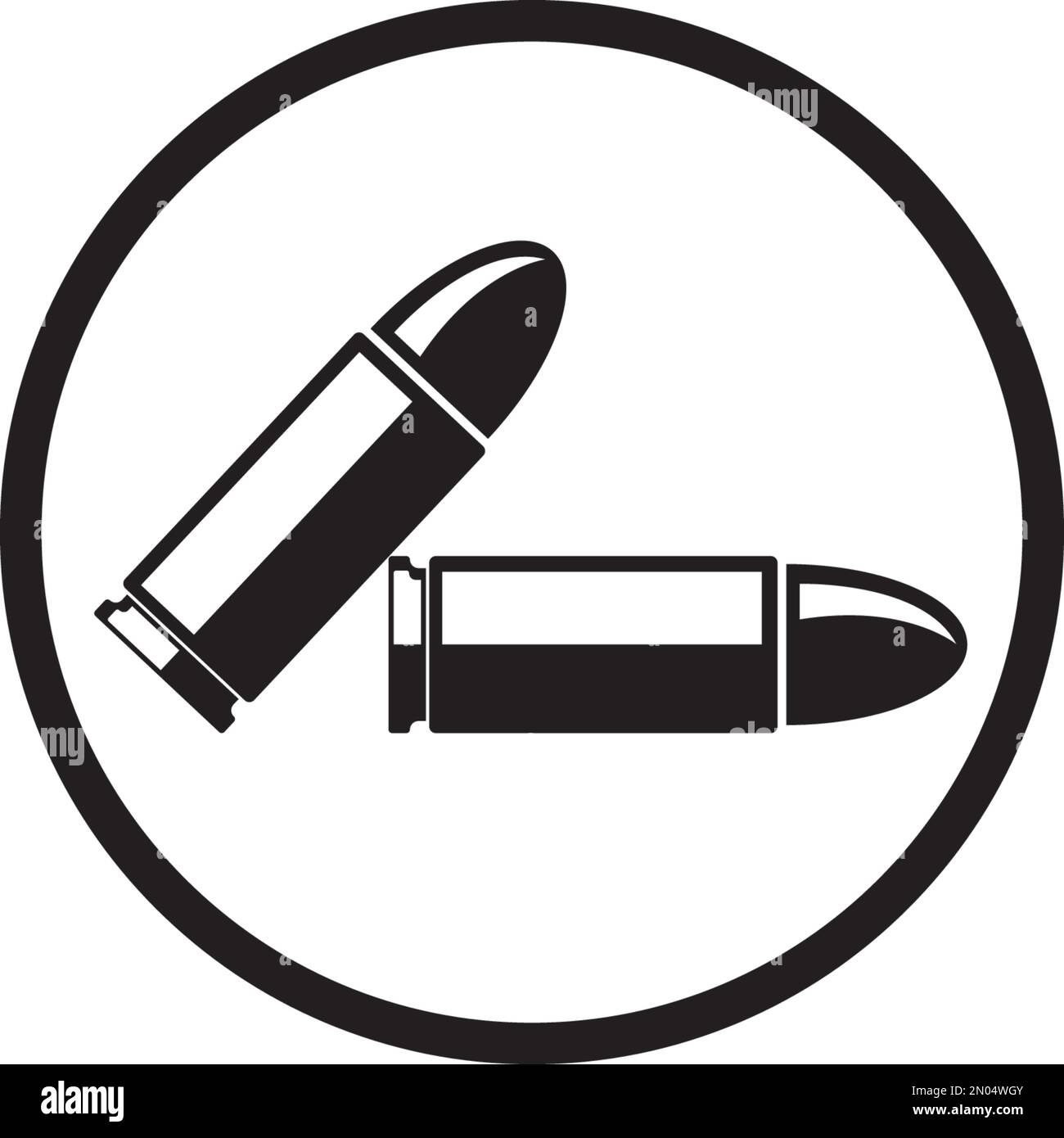 Illustration et arrière-plan du logo vectoriel de calibre balle Illustration de Vecteur