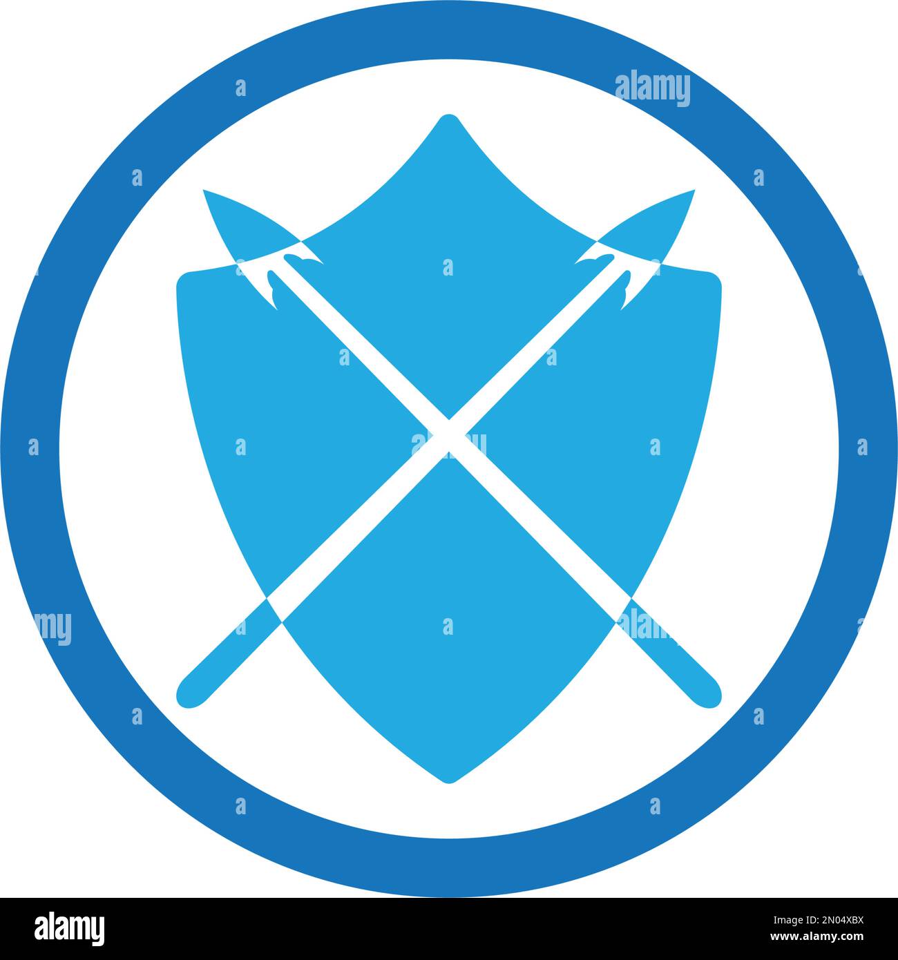 Illustration du logo Spear isolée sur le symbole du signe d'arrière-plan blanc. Logo vecteur effilée. Pictogramme vectoriel moderne pour graphiques Web Illustration de Vecteur
