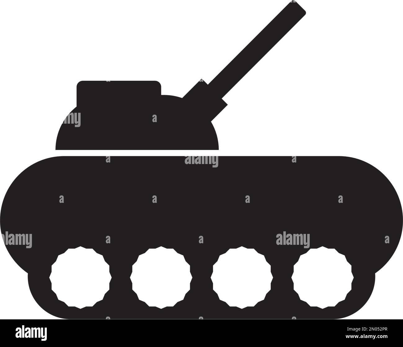 Modèle d'illustration de conception vectorielle d'icône de réservoir militaire Illustration de Vecteur