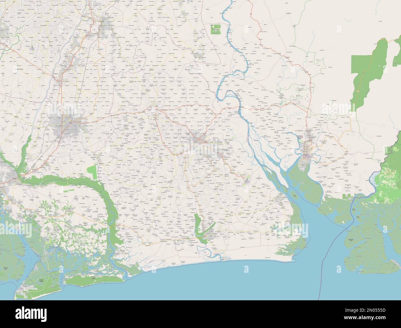 Akwa Ibom, État du Nigéria. Ouvrez la carte des rues Banque D'Images