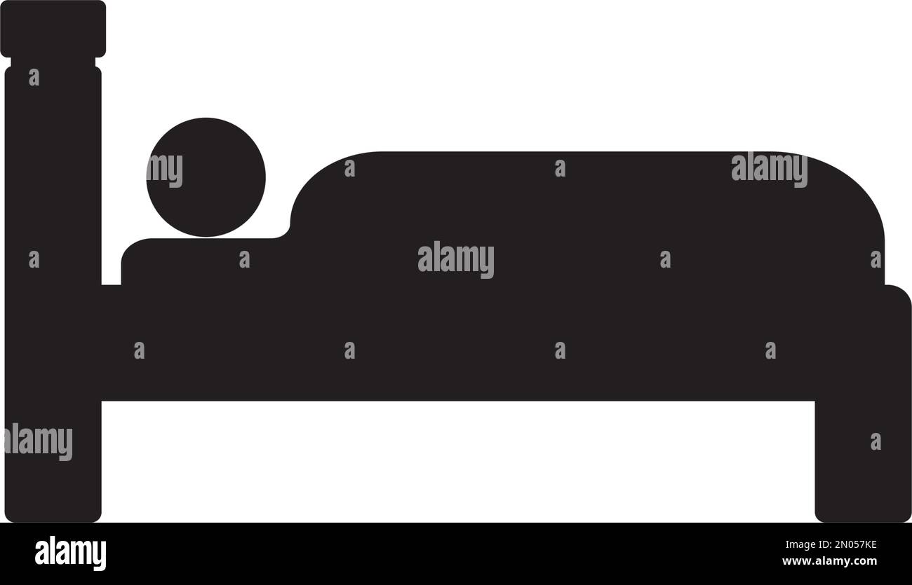 Vecteur d'icône de lit, modèle d'illustration de conception Illustration de Vecteur