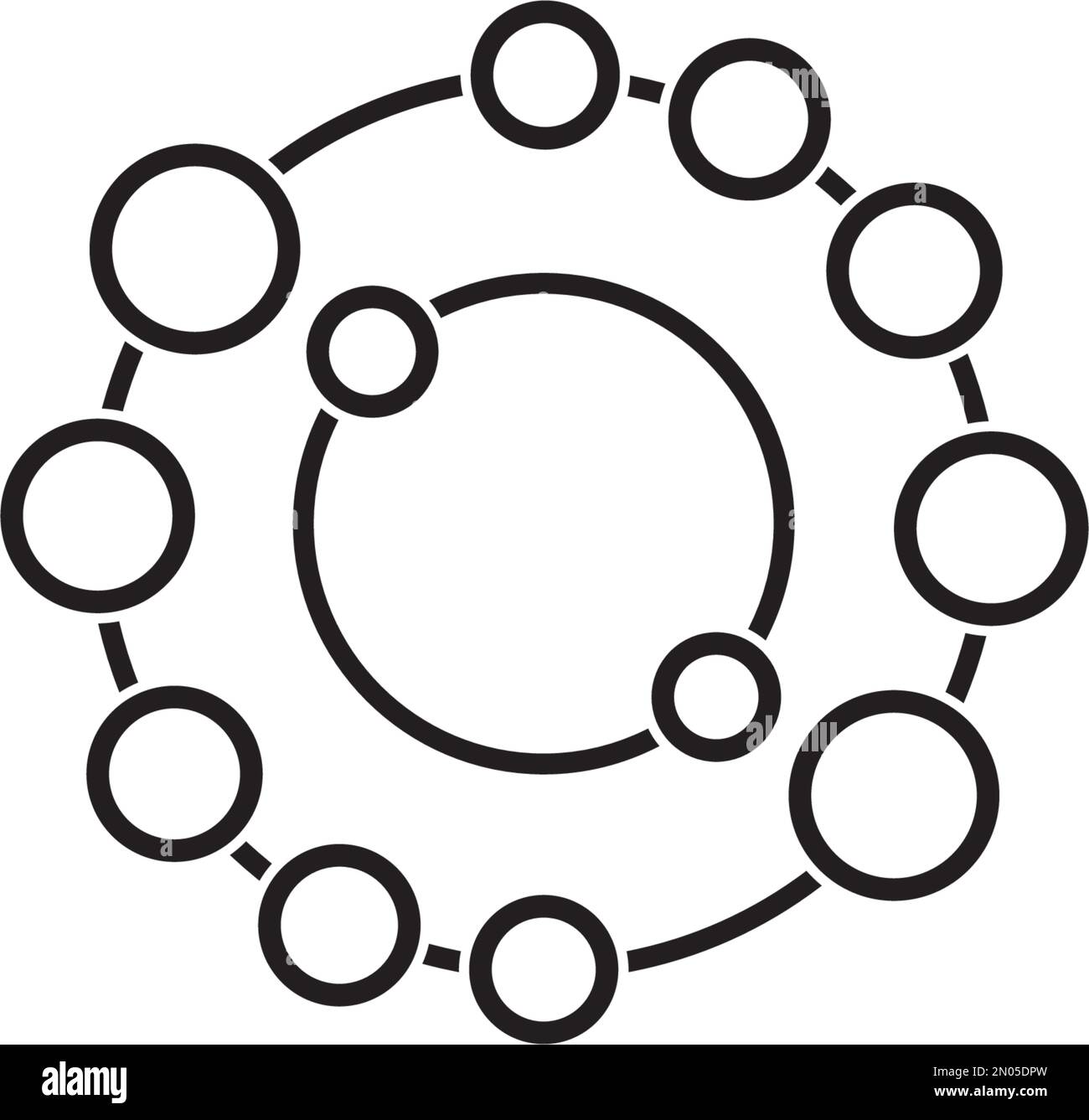 Illustration de la conception de vecteur d'icône Antioxidante, molécule d'oxydant sans radical. Icône simple Illustration de Vecteur