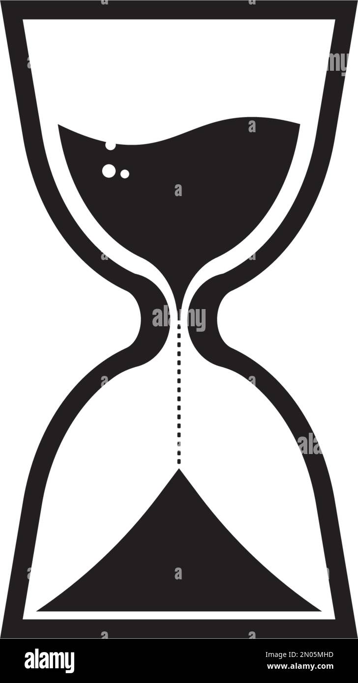 Illustration de symbole isolé de vecteur d'icône HourGlass, arrière-plan de conception. Illustration de Vecteur