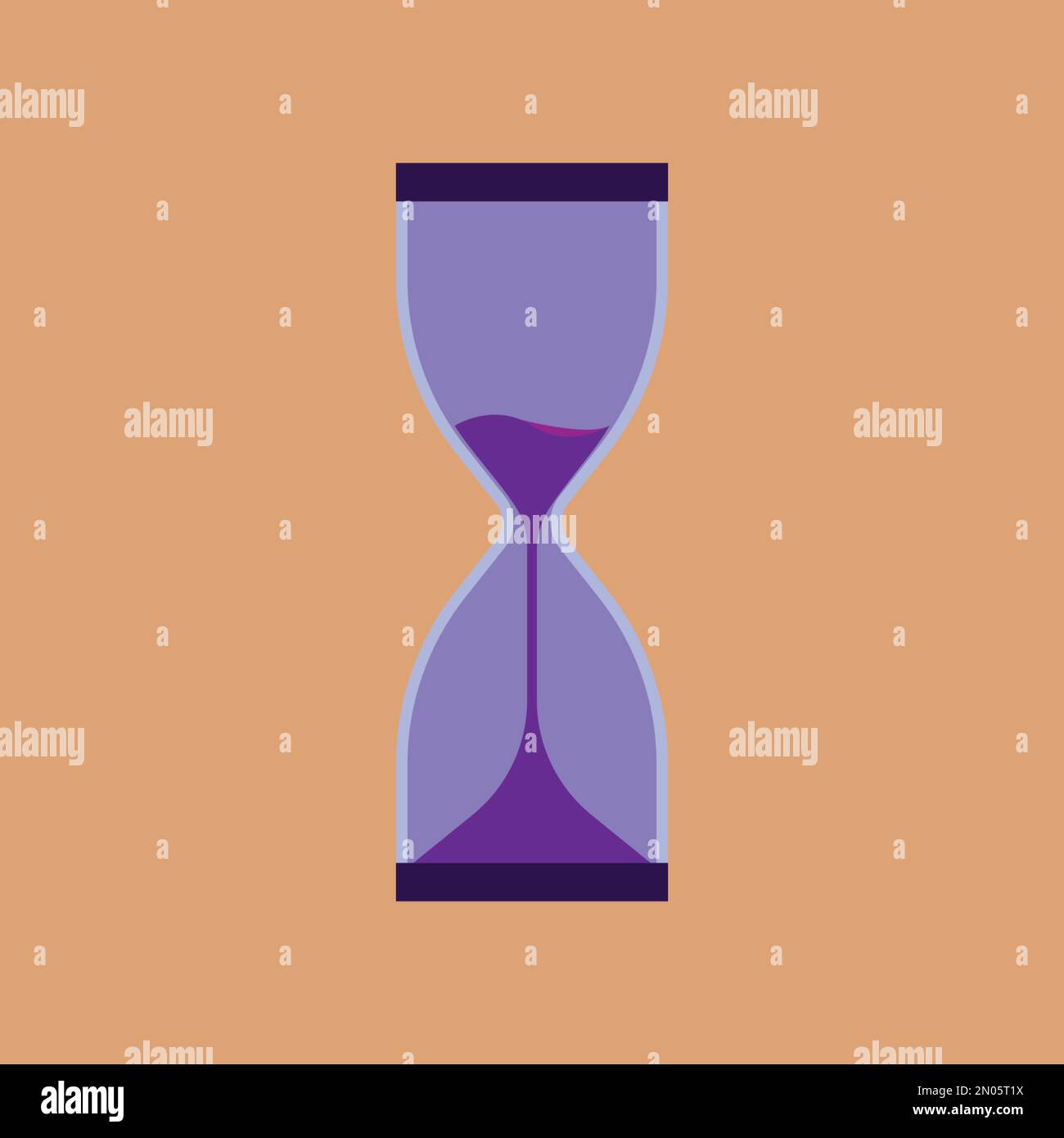 Illustration de symbole isolé de vecteur d'icône HourGlass, arrière-plan de conception. Illustration de Vecteur