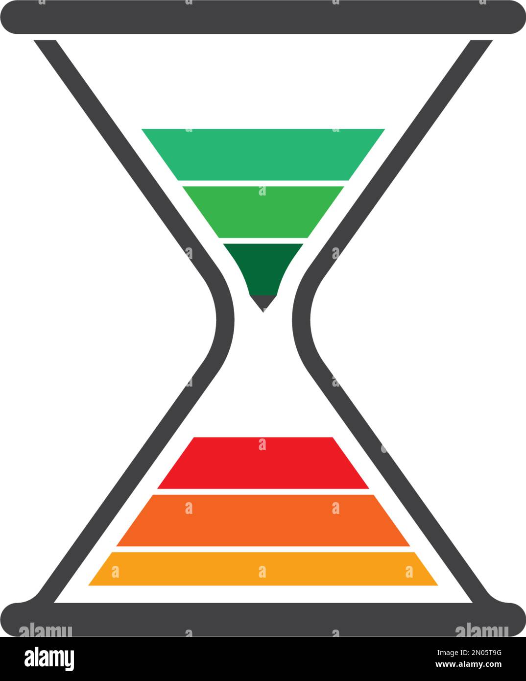 Illustration de symbole isolé de vecteur d'icône HourGlass, arrière-plan de conception. Illustration de Vecteur