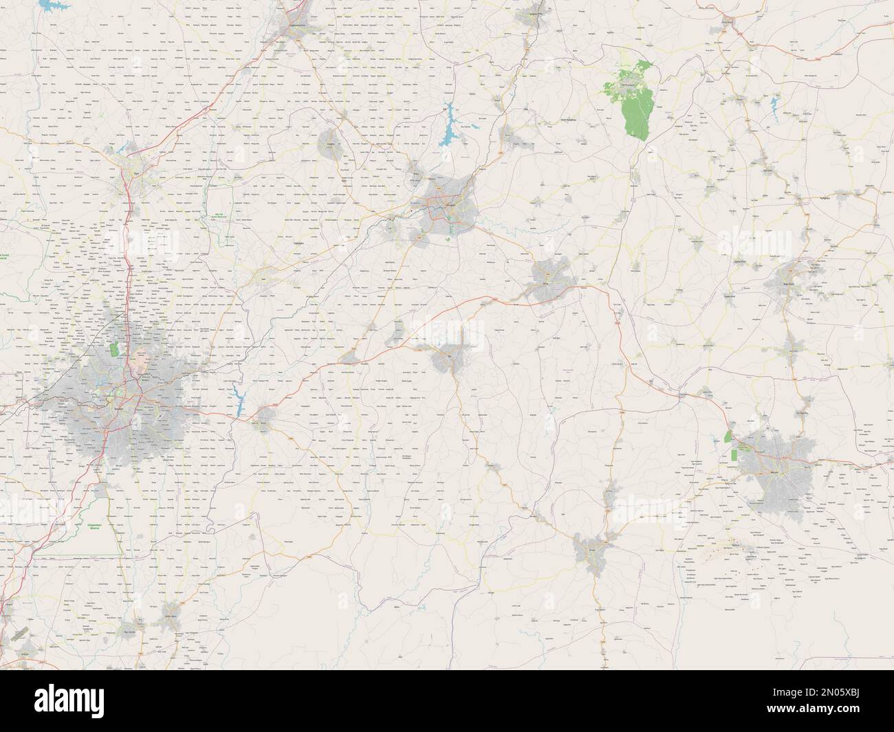 Osun, État du Nigeria. Ouvrez la carte des rues Banque D'Images