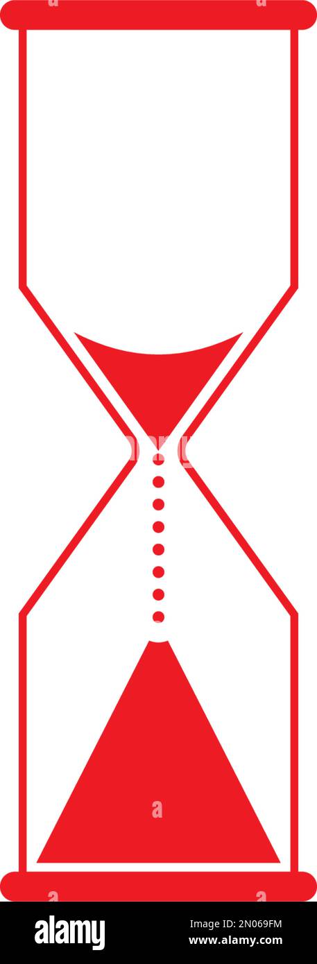 Illustration de symbole isolé de vecteur d'icône HourGlass, arrière-plan de conception. Illustration de Vecteur