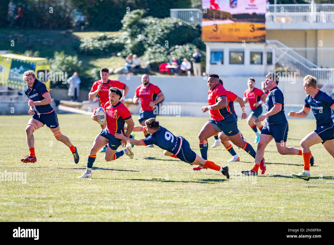 Madrid, Madrid, Espagne. 5th févr. 2023. Estanislao Bay (Espagne) en action pendant le match de rugby entre les équipes nationales de l'Espagne et des pays-Bas célébré à Madrid, Espagne à Estadio Nacional le dimanche 05 février 2023 valable pour le championnat de Rugby Europe (Credit image: © Alberto Gardin/ZUMA Press Wire) USAGE ÉDITORIAL SEULEMENT! Non destiné À un usage commercial ! Banque D'Images