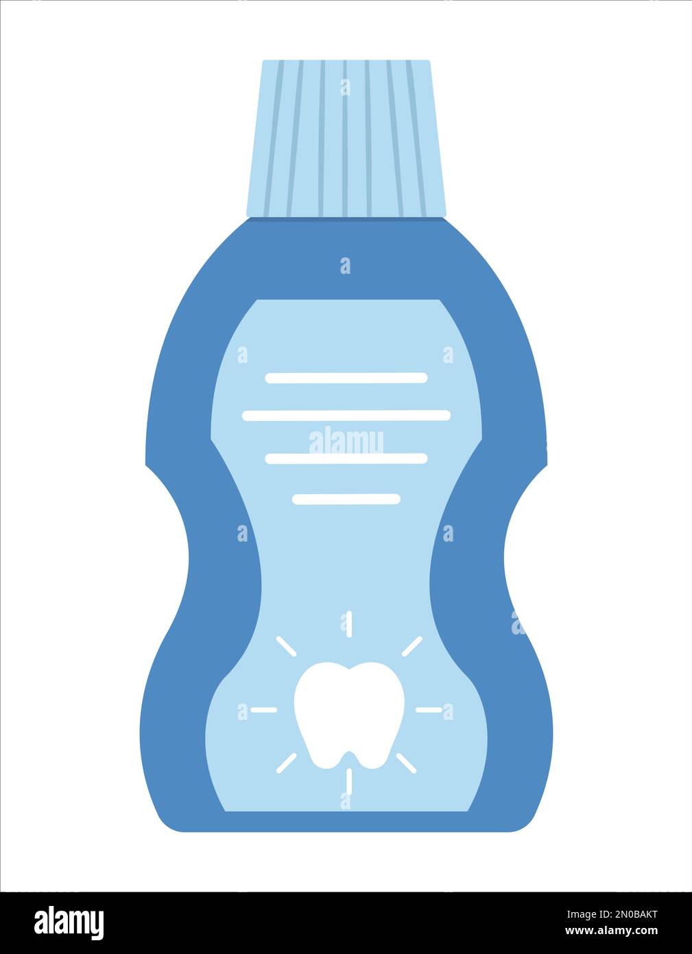 Flacon avec icône de bain de bouche isolée sur fond blanc. Outil d'entretien des dents Vector. Élément de nettoyage des dents. Illustration de l'équipement dentaire. Dentiste Illustration de Vecteur