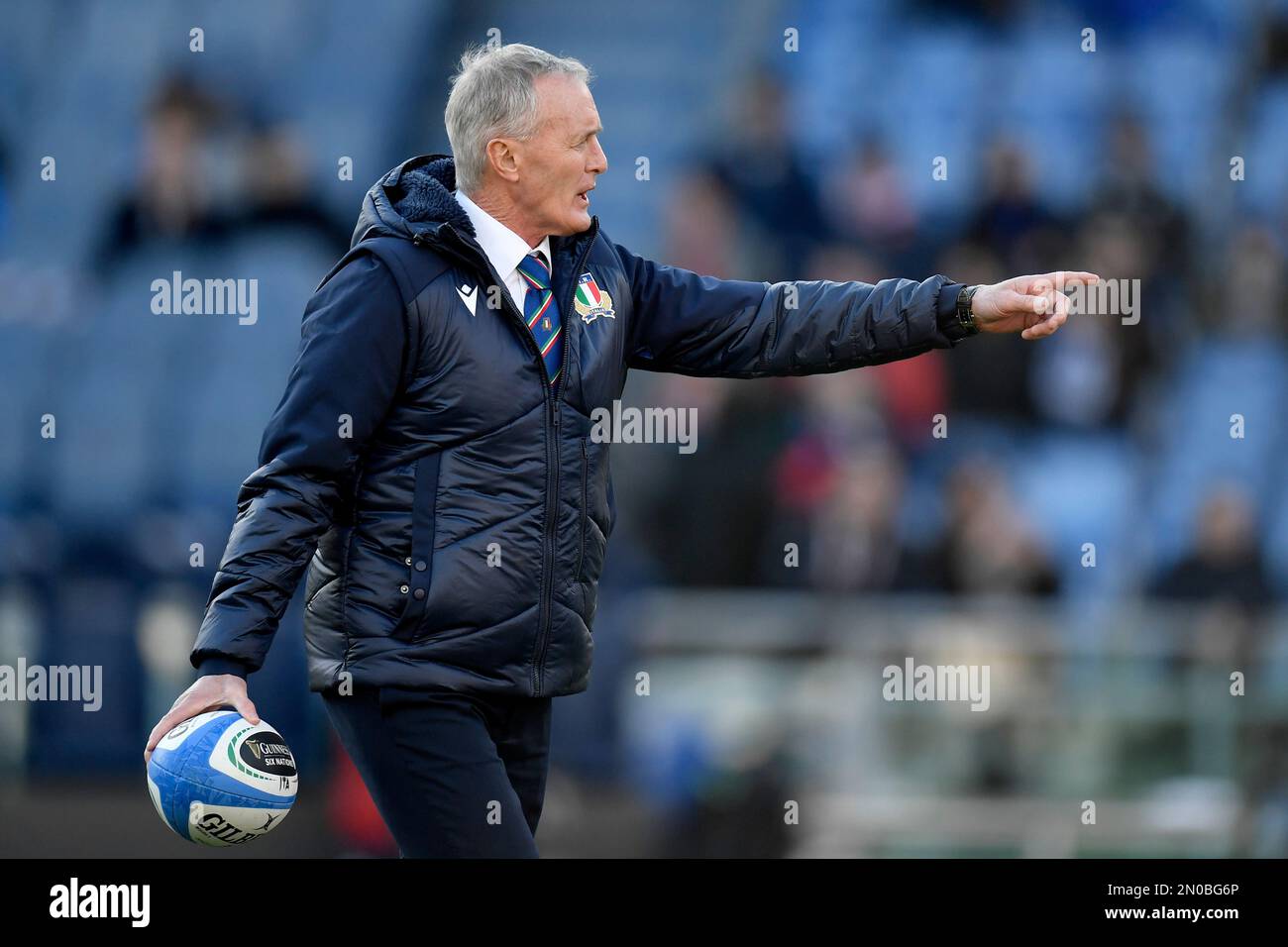 Rome, Italie. 05th févr. 2023. Kieran Crowley entraîneur-chef de l'Italie lors du match de rugby des six Nations entre l'Italie et la France au Stadio Olimpico à Rome sur 5 février 2023. Photo Antonietta Baldassarre/Insidefoto crédit: Insidefoto di andrea staccioli/Alamy Live News Banque D'Images