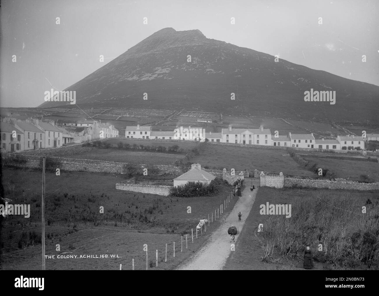 Robert French - la colonie, île d'Achill, Irlande Banque D'Images