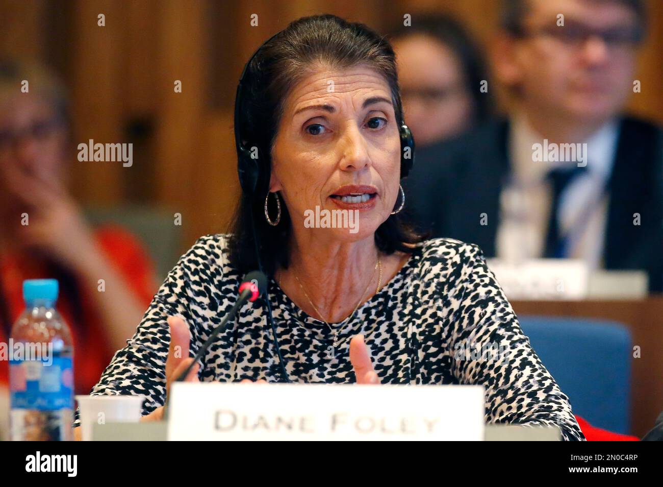 Diane Foley, Founder and President of James W. Foley Legacy Foundation speaks during a