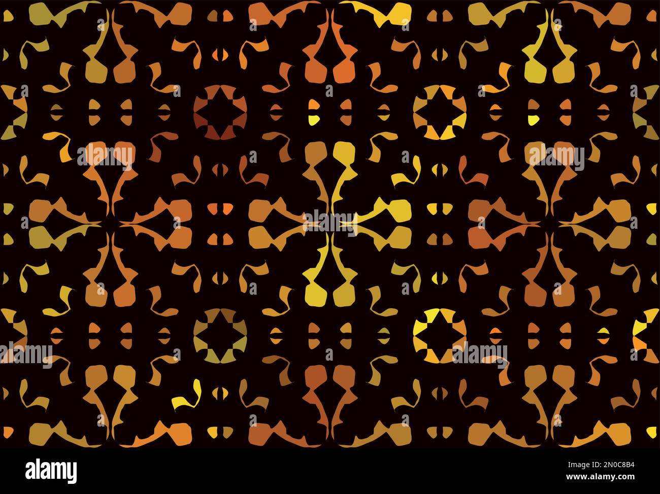 Motif or vectoriel sans couture, texture florale. Motif floral original sur fond noir. Texture dorée tendance. Motif or vectoriel sans coutures, motif floral Illustration de Vecteur